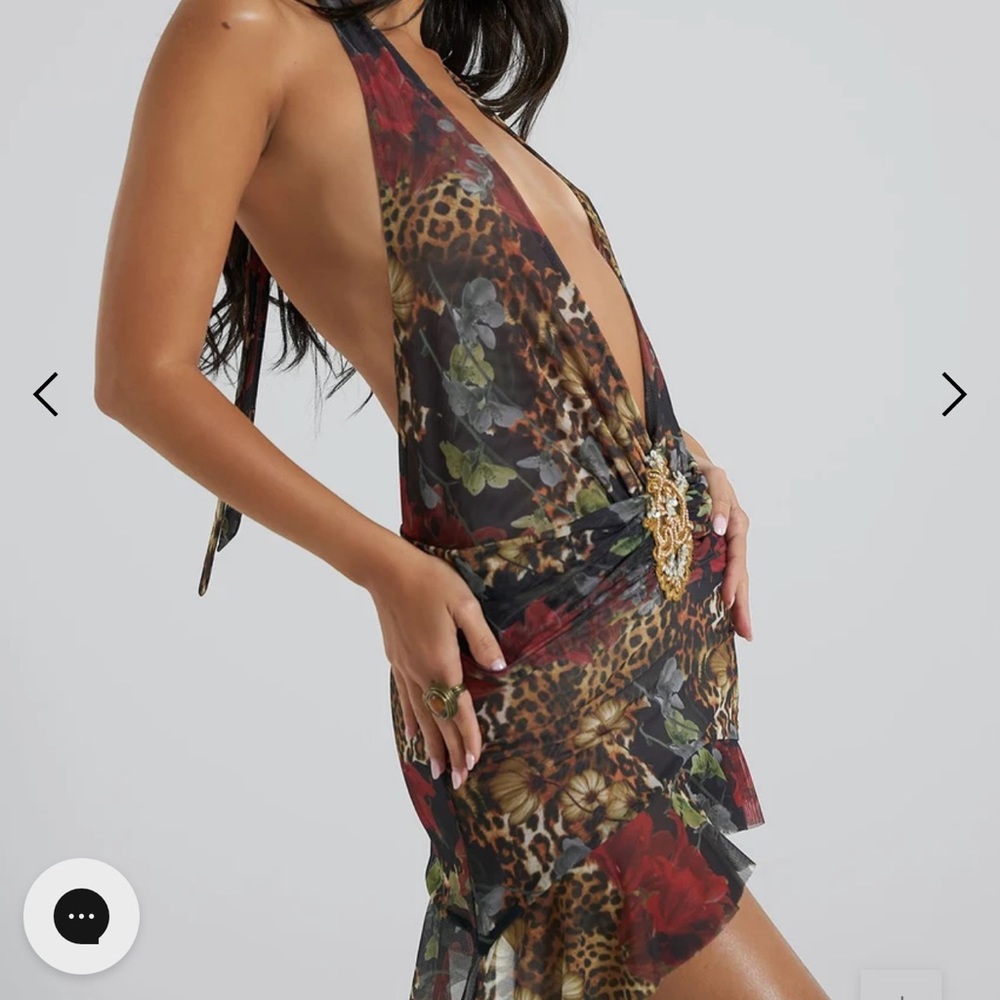 JadedLdn Cindy Plunge Mini Dress